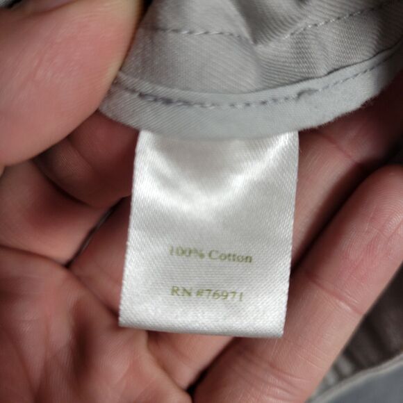 GARNET HILL Gray Cotton Twill Raglan Sleeve Big Button Cropped Jacket SIZE 10 - Picture 7 of 8